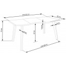 Стол обеденный HALMAR DICKSON дуб/черный 150-210/90